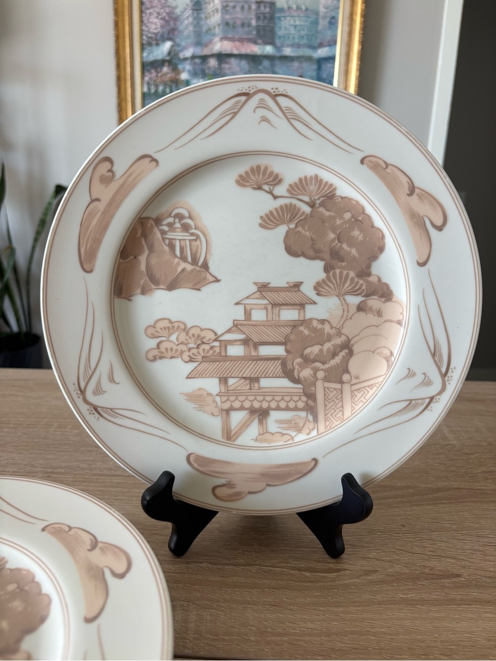 Georges Briard Chinese Village Vintage Dinner Plates Set of 6 10” - Picture 2 of 7